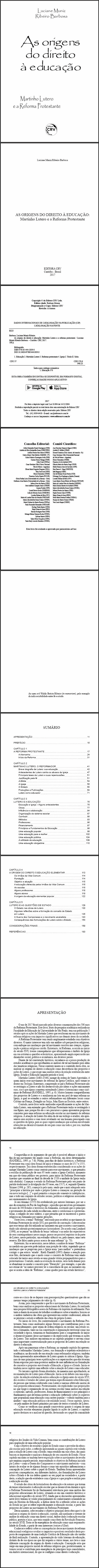 AS ORIGENS DO DIREITO À EDUCAÇÃO:<br> Martinho Lutero e a reforma protestante 